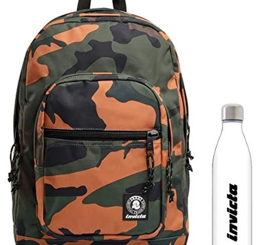 Zaino Jelek Fantasy Invicta Camouflage + Borraccia bianca