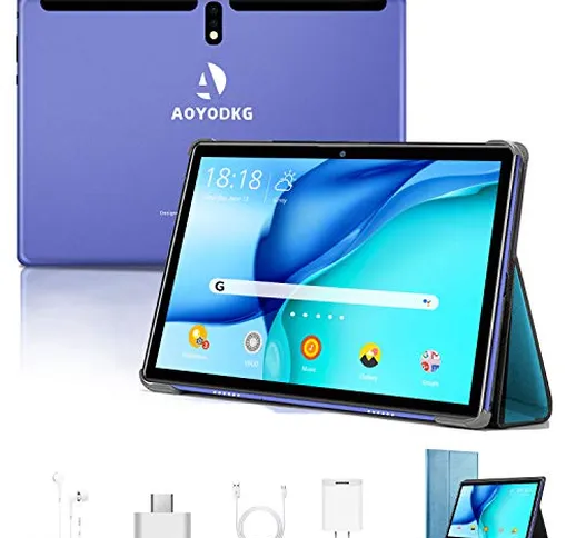 Tablet 10 Pollici Android 9.0 Pie Tablets 4GB RAM+64GB ROM,4G LTE Quad Core ,Certificato G...