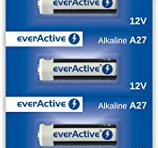 everActive A27 12V, 5 batterie alcaline, 27A LR27A MN27 L828, batteria più potente, durata...
