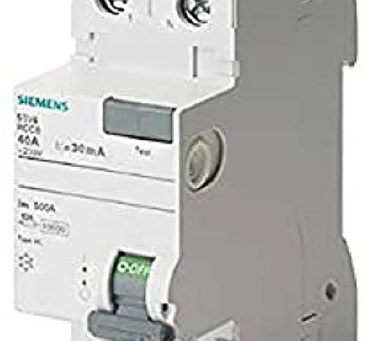 Siemens 5sv – interruttore differenziale classe-AC, 2 poli, 25 A, 300 mA, 70 mm