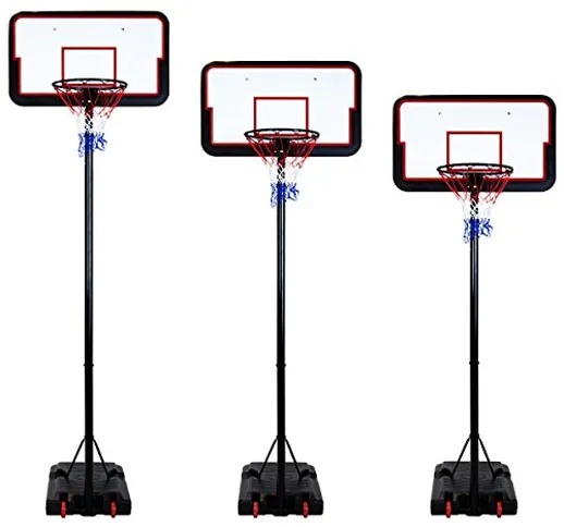 Generic. regolabile altezza basket net ll net altezza 3 meter Hoop e 205 – 305 cm ponderat...