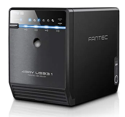 FANTEC QB-35U31 Box Case Esterno per 4x Hard Disk SATA I/II/III da 8,89 cm (3,5 pollici),...