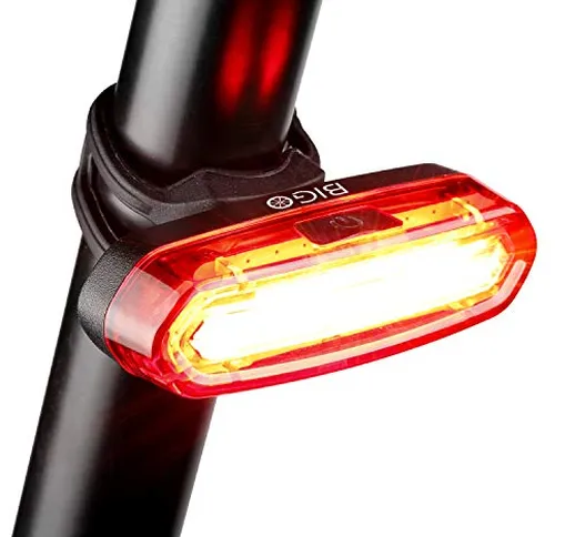 Luce Posteriore Bici USB Ricaricabile, LED Bicicletta Luce Fanale Posteriore Bici 4 modali...
