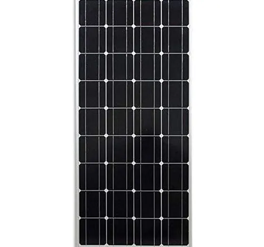 Vetrineinrete® Pannello solare fotovoltaico 100 watt per esterni in silicio 36 celle campe...