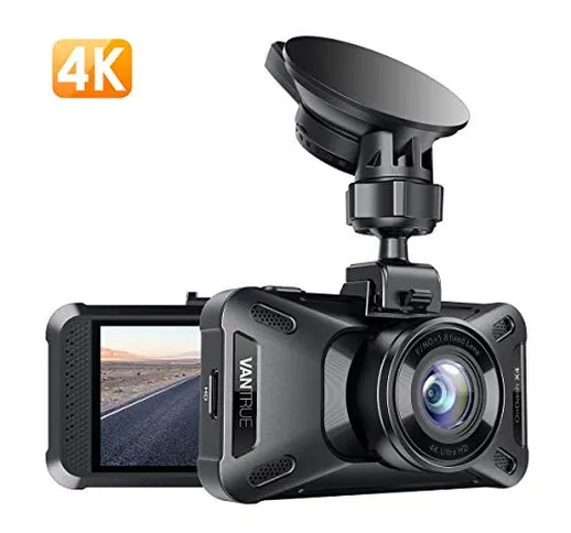 4K 3840x2160P UHD Dash Cam, Vantrue X4 Telecamera per Auto, Super Condensatore WDR visione...