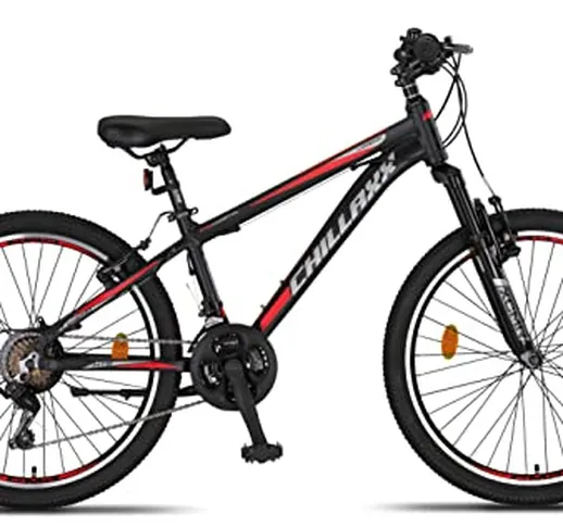 Chillaxx Bike Legend Alluminio 24 26 27,5 29 pollici, Shimano Mountain Bike MTB Bicicletta...