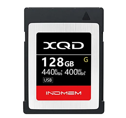 INDMEM 128GB XQD Card 5x TOUGH MLC XQD Flash Memory Card High Speed G Series ( Read 440MB/...