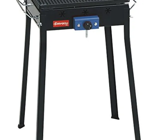 Ferraboli Ghisa Gas Mono - Barbecue (Automobile, Nero, Piazza, 5 cm, 49 cm, a 7 cm)