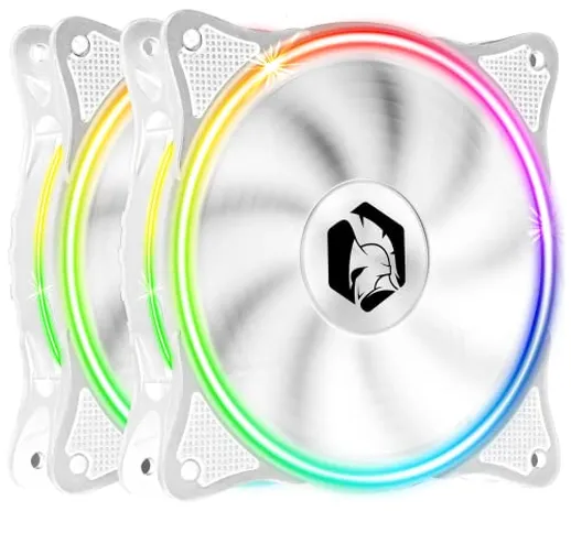 EMPIRE GAMING - Ventola di Case per PC Gamer da 2x120 MM - Flusso d'aria elevato - RGB Ind...