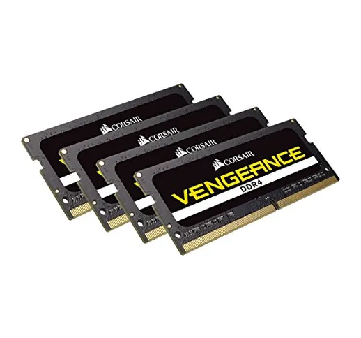 Corsair Vengeance CMSX64GX4M4A2666C18 Kit di Memoria RAM da 64GB, 4x16GB, DDR4, Nero