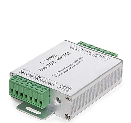 Greenice | Amplificatore RGB 5 Canali 12-24VDC Max.180/360W