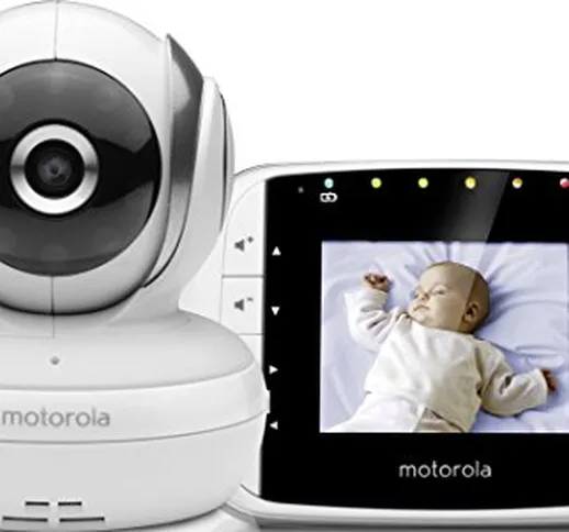 Motorola MBp 33S - Baby Monitor Video Digitale con Schermo LCD a Colori da 2.8”, Modo Eco...