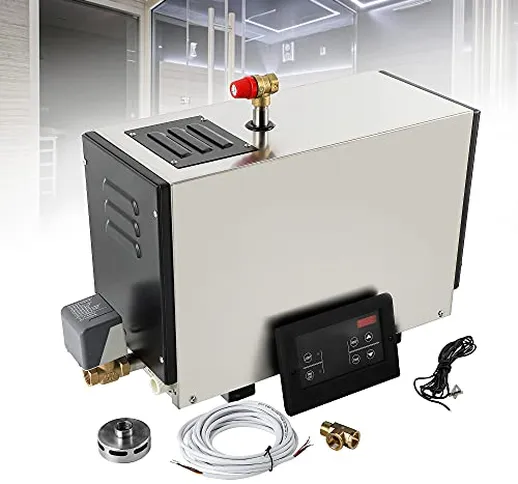 Hanchen - Generatore di vapore per sauna / bagno, turco, 3-5 m3, temperatura regolabile 35...