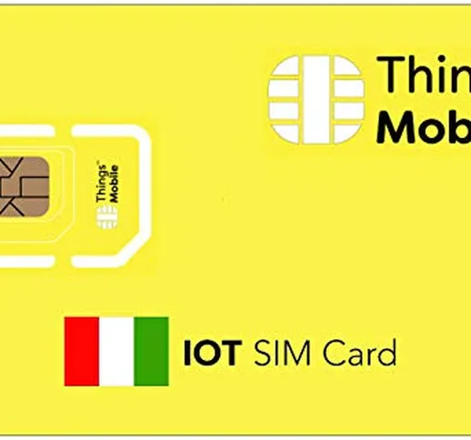 SIM Card IoT ITALIA Things Mobile con copertura globale e rete multi-operatore GSM/2G/3G/4...