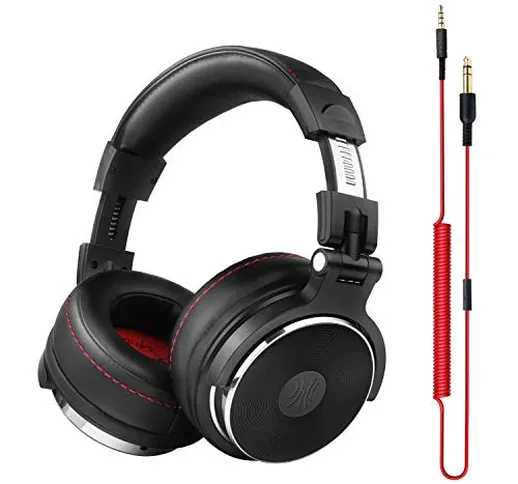 OneOdio Hi-Res Certificato Cuffie DJ, Cuffie monitor studio, Cuffie Over-Ear con microfono...