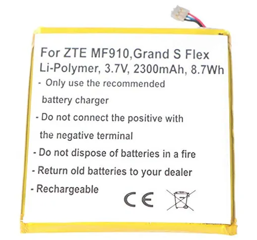 Batteria per ZTE MF910 Li3823T43P3h715345, ZTE Grand S Flex, MF910, MF910 4G LTE