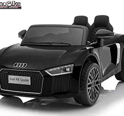 Tecnobike Shop Auto Elettrica per Bambini Audi R8 Spyder 12V Ufficiale Audi 2 Posti in Pel...