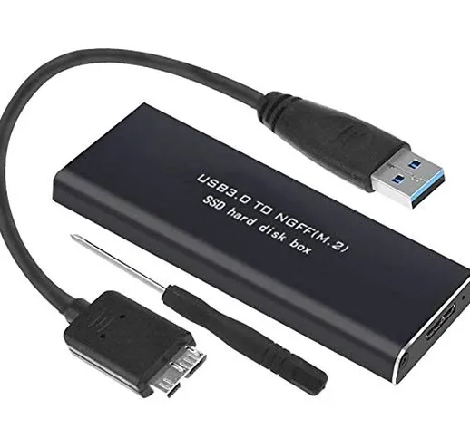 Rgbs M.2 SATA adattatore USB 3.0 a NGFF SSD SATA III custodia esterna di 2280 2260 2242 22...
