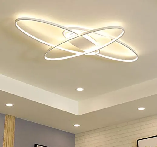 LED Camera da Letto Plafoniera Ovale Lampada da Soffitto Soggiorno Camera Plafoniere Dimme...