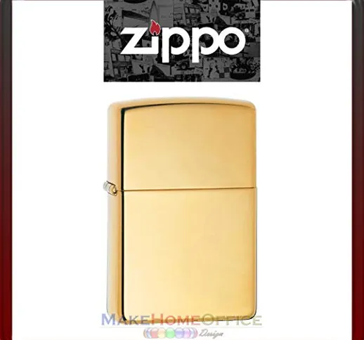 Accendino"Zippo" Mod. 254B Brass Lucido Benzina Ricaricabile Antivento"Modello Classic"