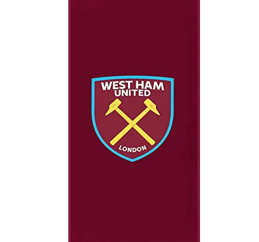 West Ham United - Asciugamano ufficiale con stemma (100% cotone, 70 x 140 cm)