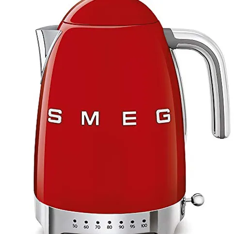 Smeg KLF04RDUK variable temperatura bollitore 3D logo rosso