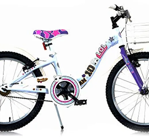 Dino Bikes - Bicicletta LOL 20" bambina Bianca e Viola