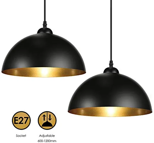 Albrillo Lampadari a Sospensione Vintage Industriale, diametro 30cm, per lampadine LED E27...