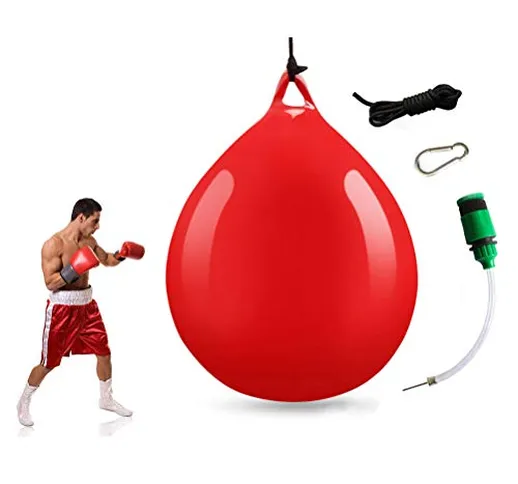 CXSMKP Elastico Riempimento d'Acqua Sacco da Boxe Pieno,Palestra Reazione Combattente Trap...