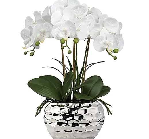 Oairse Pianta artificiale, orchidee, decorazione artificiale, fiori artificiali, come veri...