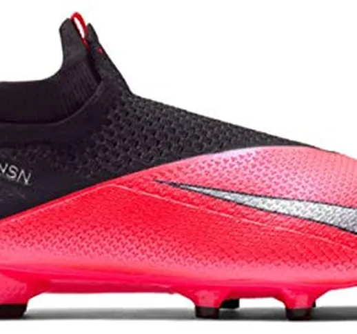 Nike Phantom Vsn 2 Elite Df Fg – Laser Crimson / argento metallizzato – nero, taglia: 13