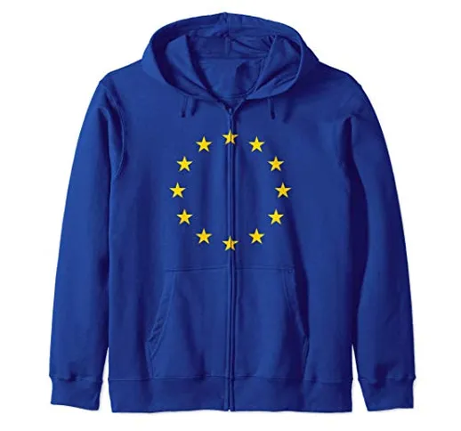 Bandiera dell'Unione europea UE Felpa con Cappuccio