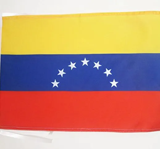 AZ FLAG Bandiera Venezuela Antica 45x30cm - BANDIERINA VENEZUELANA 30 x 45 cm cordicelle