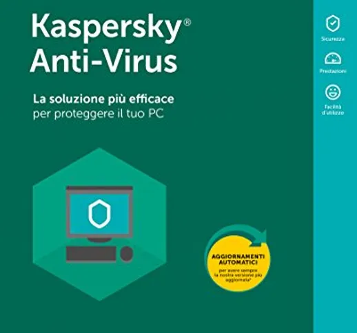 Kaspersky Anti-Virus 2018 3 Utenti | 1 Anno