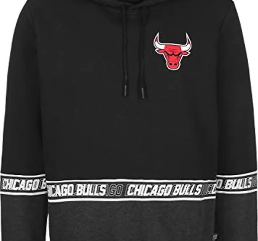 New Era NBA Colour Block Chicago Bulls Felpa Graphite/Light Grey Heather