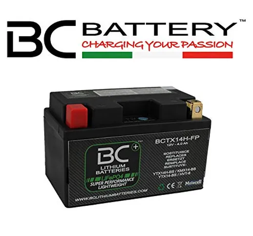 BC Lithium Batteries BCTX14H-FP Batteria Moto Litio LiFePO4