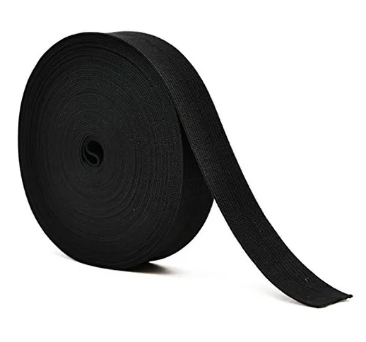 Nero elastico per abiti personalizzati e artigianato DIY domestico 10 metri, 2,5 cm in lar...