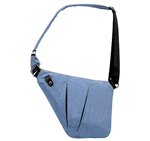 Ovecat, Borsa a tracolla, zaino antifurto, per uomo e donna, ., Blu, S