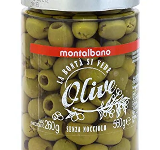 MONTALBANO Olive Verdi Denocciolate 6 Vasi - 3.36 kg