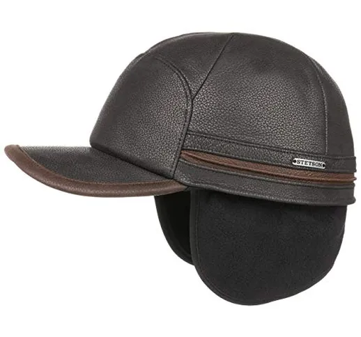 Stetson Byers cap in Pelle Uomo - Made Germany Cappello Invernale con paraorecchie Berrett...