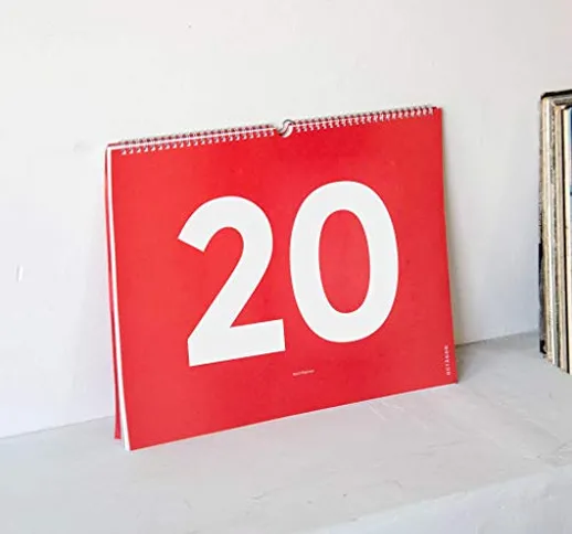 Calendario da parete 2020, formato A3, rilegatura a spirale, design Octàgon