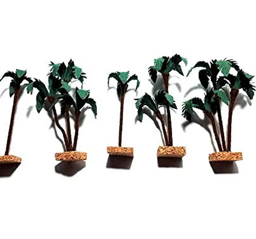 10 Palme su 5 basi, Alberi 12 cm Circa per pastori PRESEPE Arabo San G. ARMENO ricevi Un P...