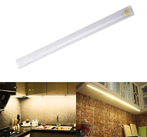 Luci per Cucina LED Barra Luminosa Lampada da Parete Touch Design Dimmerabile 30CM USB Pow...