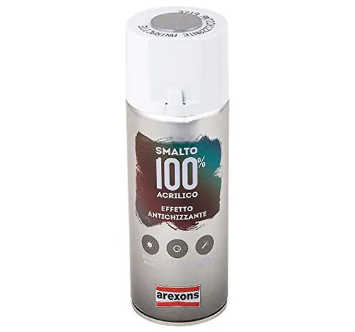 AREXONS SMALTO 100% ACRILICO ANTICHIZZANTE Smalto spray Antracite 400 ml vernice spray uni...