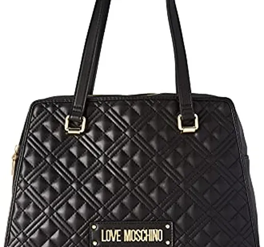 Love Moschino Donna, Borsa Shopping, Pre Collezione Autunno Inverno 2021, Nero, U