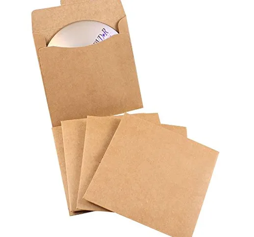 100 bustine per CD e DVD In carta Kraft