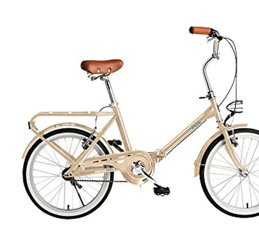 Bebikes la Mia City Steel Cream Bicycle - Bicycles (Folding, City, Steel, Cream, 50.8cm (2...