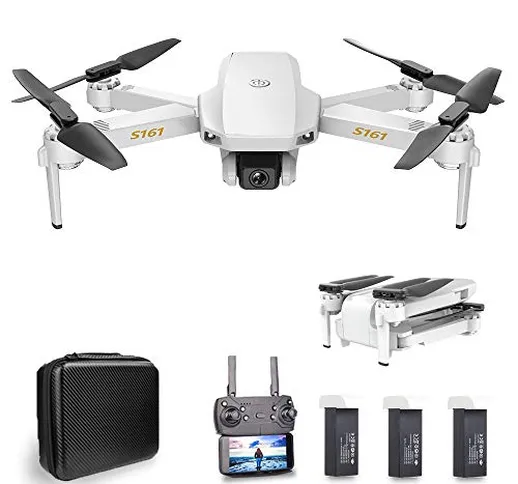 Goolsky S161 Mini PRO Combo Drone Leggero e Portatile, Fotocamera 4K, Posizionamento del F...