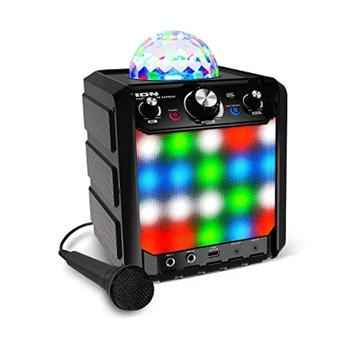 ION Audio Party Rocker Express - Cassa Bluetooth / Karaoke Speaker da 40 W con Microfono,...