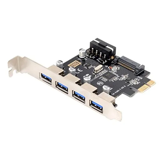 Chenyang, adattatore di scheda di espansione Hub PCI per scheda madre, 4 porte PCI-E a USB...